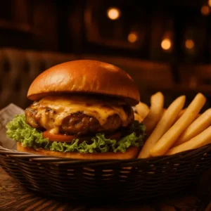 Mini hamburguesa con queso